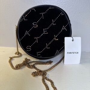 Stella  McCartney Mini Crystal Monogram Round Crossbody NEW WITH TAGS